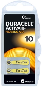 DURACELL Μπαταρίες Ακουστικών Βαρηκοΐας Activair 10 1.45V - 6τμχ