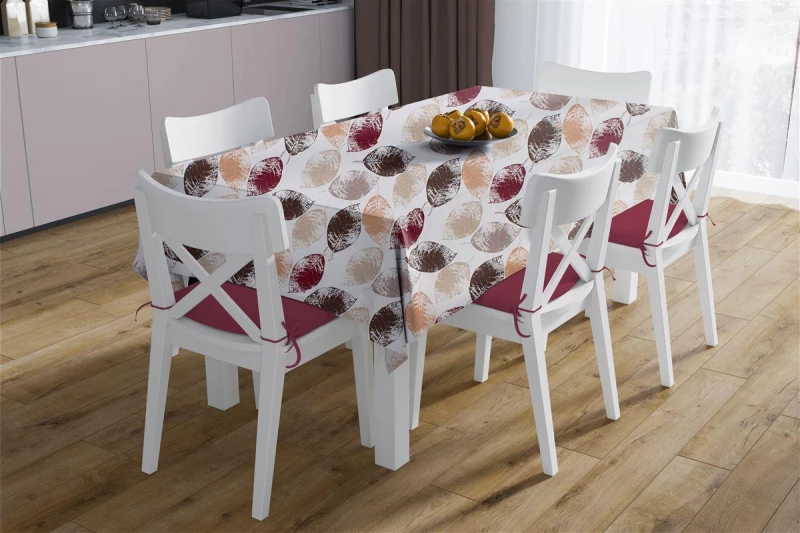 Τραπεζομάντηλο Αλέκιαστο Leaves 467 140X180 Brown 70/30 Cott/Pol - -