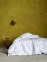 Παπλωματοθήκη Polycotton Satin, 230 T.C., 1 cm striped Λευκό Γίγας 250x270