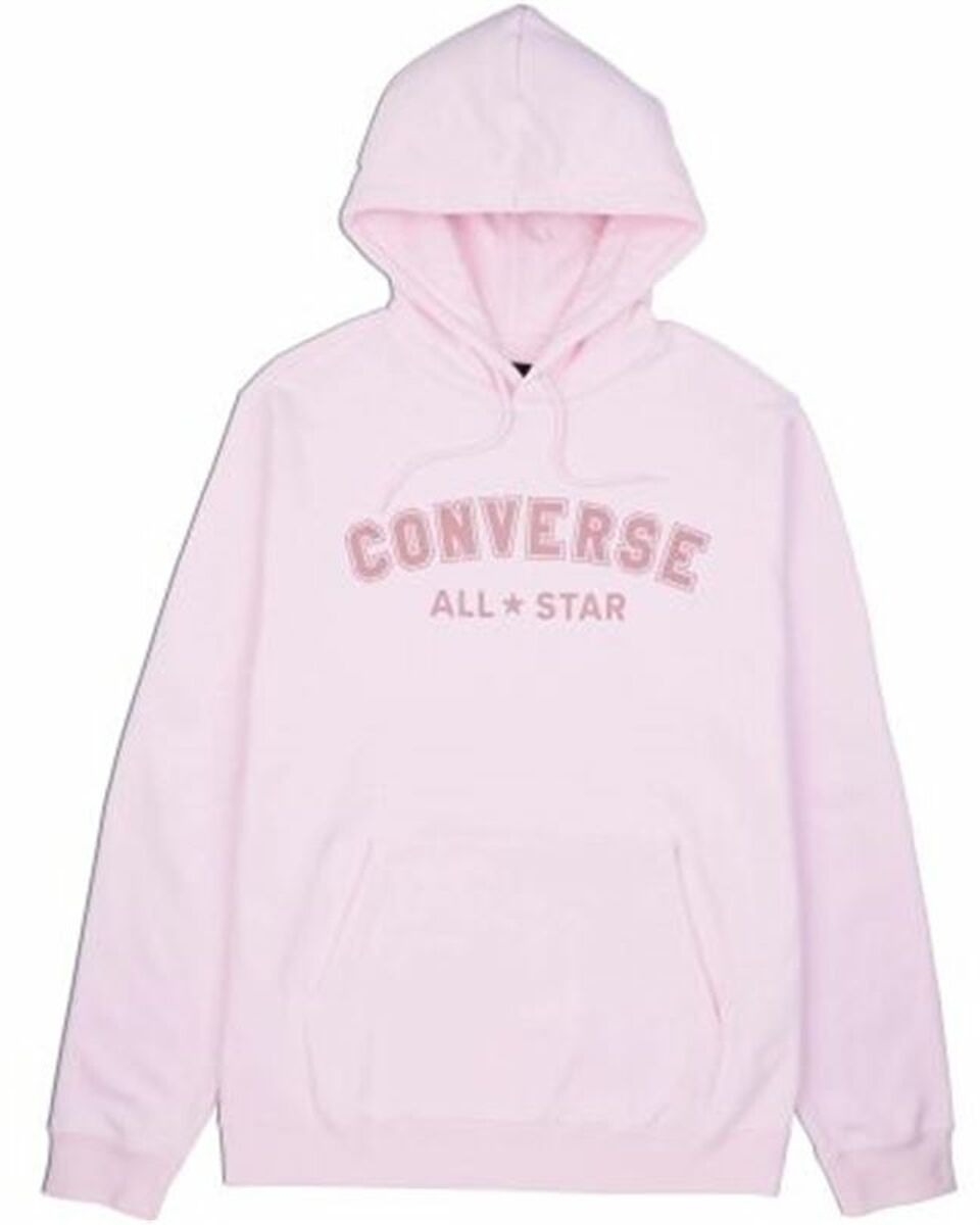 Unisex Φούτερ με Κουκούλα Converse Classic Fit All Star Single Screen Ροζ