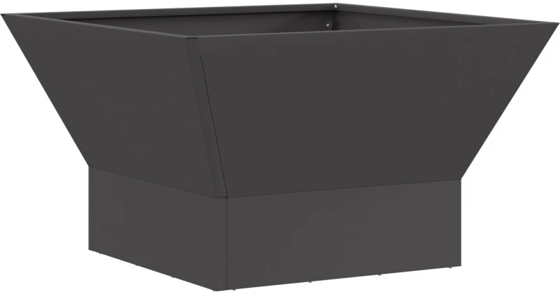 vidaXL Τζάκι Τετράγωνο Μαύρο 60x60x35 εκ. Ατσάλι