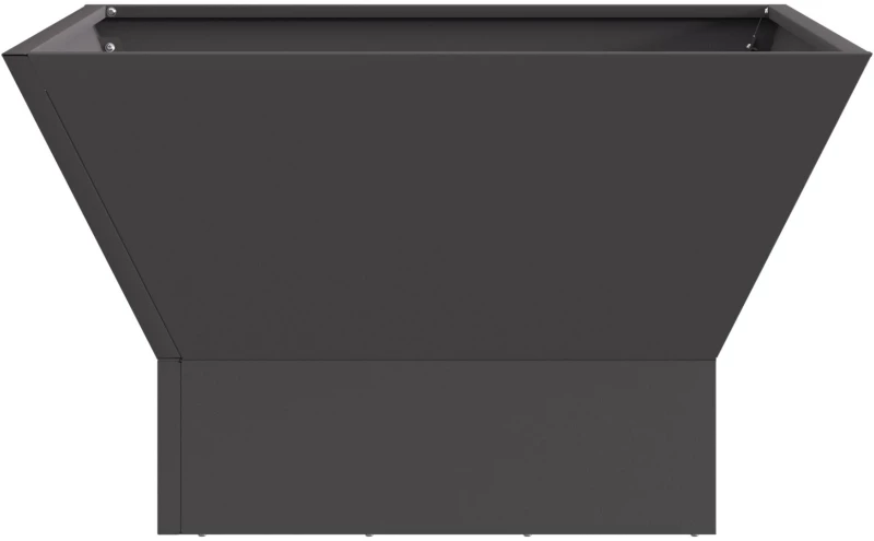 vidaXL Τζάκι Τετράγωνο Μαύρο 60x60x35 εκ. Ατσάλι
