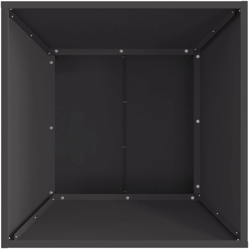 vidaXL Τζάκι Τετράγωνο Μαύρο 60x60x35 εκ. Ατσάλι