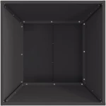 vidaXL Τζάκι Τετράγωνο Μαύρο 60x60x35 εκ. Ατσάλι