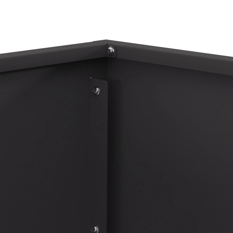 vidaXL Τζάκι Τετράγωνο Μαύρο 60x60x35 εκ. Ατσάλι