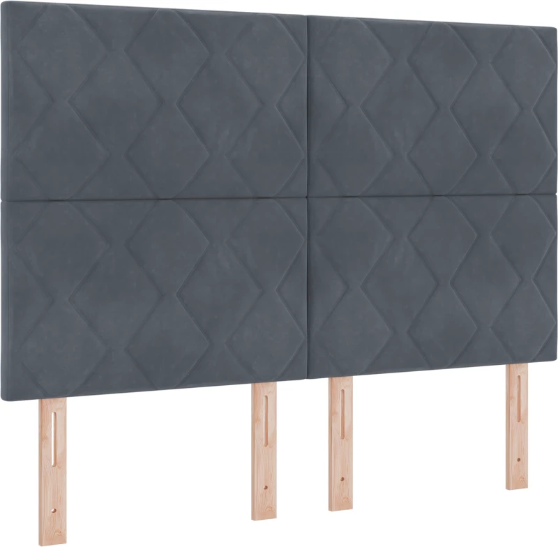 vidaXL Κρεβάτι Box Spring με Στρώμα & Πάγκο Σκούρο Γκρί 140x200 εκ Βελούδο