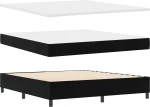 vidaXL Κρεβάτι με Στρώμα και Μπάγκο Μαύρο 180x200 εκ. Βελούδο