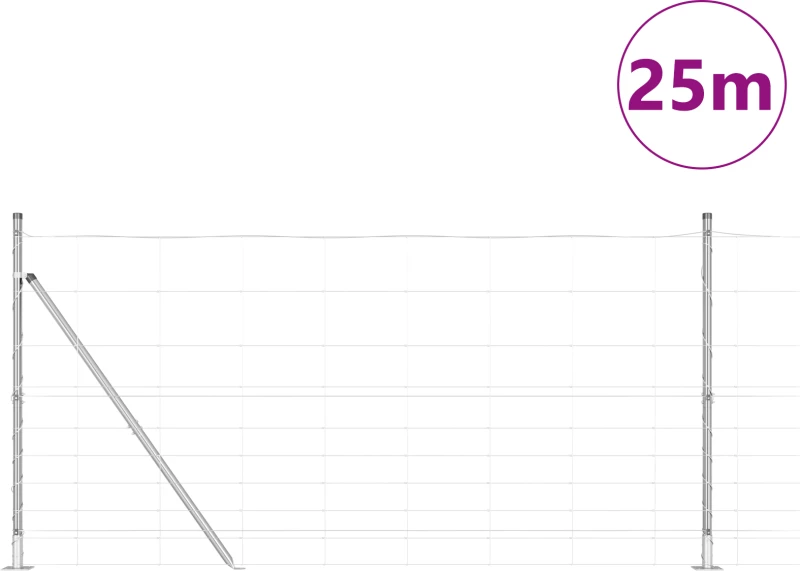 vidaXL Περίφραξη 1.2x25 μ Γαλβανισμένο Ατσάλι