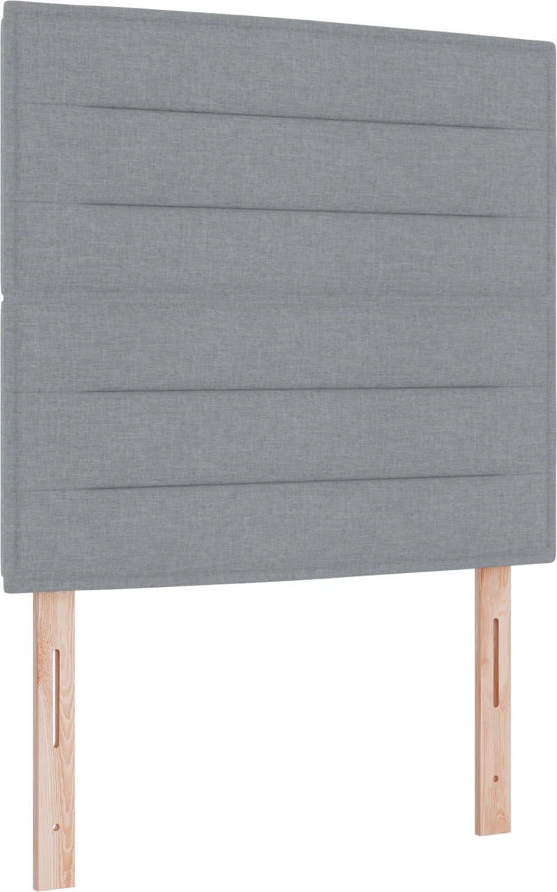κουβέρτα Box Spring με στρώμα vidaXL Γκρι ανοιχτό 100x200 εκ. ύφασμα
