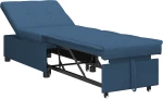 vidaXL Καναπές Κρεβάτι 3 σε 1 με Pull-Out Σχεδίαση σε Μπλε Ύφασμα