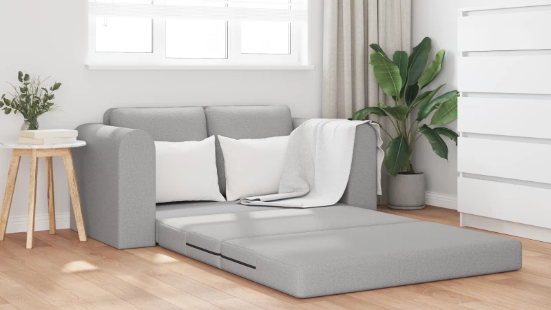 vidaXL Καναπές Κρεβάτι 2 σε 1 Cloud Grey 148x71x83 cm Ύφασμα