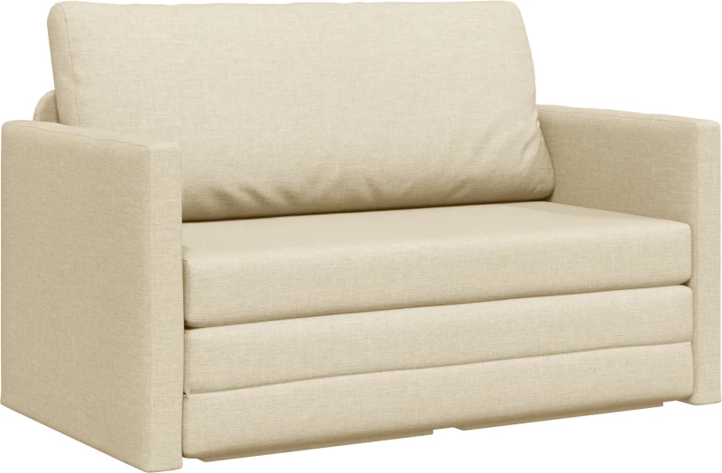 vidaXL Καναπές Κρεβάτι 2 σε 1 Κρεμ 124x71x78 cm Ύφασμα
