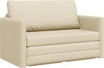 vidaXL Καναπές Κρεβάτι 2 σε 1 Κρεμ 124x71x78 cm Ύφασμα