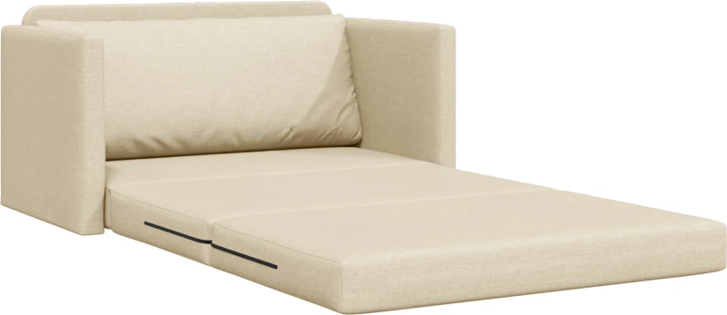 vidaXL Καναπές Κρεβάτι 2 σε 1 Κρεμ 124x71x78 cm Ύφασμα