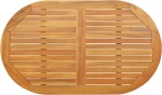 vidaXL Επιφάνεια Τραπέζι 120x70x2,2 cm Ωοειδής Μασίφ Ξύλο Acacia