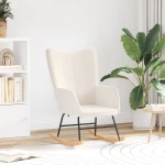 vidaXL Χαλαρωτική Πολυθρόνα Κρεμ από Τεχνητό Μαλλί
