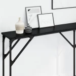 vidaXL Τραπέζι Κονσόλας Μαύρης Δρυός 180x23x75 εκ. Κατασκευασμένο Ξύλο