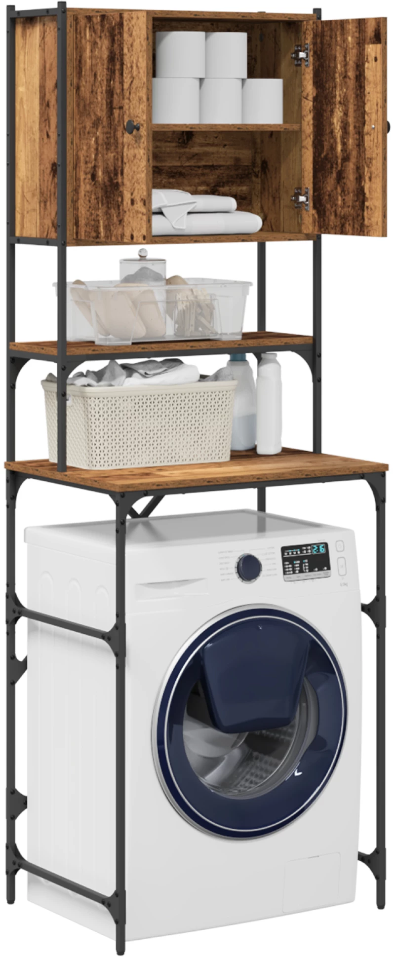 vidaXL Ντουλάπα Πλυντηρίου Παλιό Ξύλο 68x48.5x194 εκ.