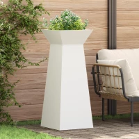 vidaXL Βάση Φυτών Λευκή Μέταλλο 40 x 40 x 101 εκ. Διακοσμητικά Ένθετα