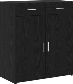 vidaXL ντουλάπα αποθήκευσης Μαύρης Δρυς 80x42.5x93.5 εκ Επεξεργασμένο Ξύλο