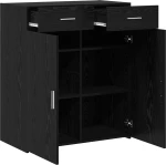 vidaXL ντουλάπα αποθήκευσης Μαύρης Δρυς 80x42.5x93.5 εκ Επεξεργασμένο Ξύλο