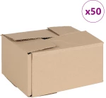 vidaXL Πτυσσόμενο Κουτί 50 τεμ. 20x15x10 εκ. Χαρτόνι