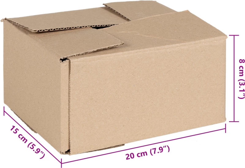 vidaXL Πτυσσόμενο Κουτί 50 τεμ. 20x15x10 εκ. Χαρτόνι