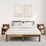 vidaXL Κομοδίνα 2 τεμάχια Παλαιό Ξύλο 40x35x60 εκ Επεξεργασμένο Ξύλο