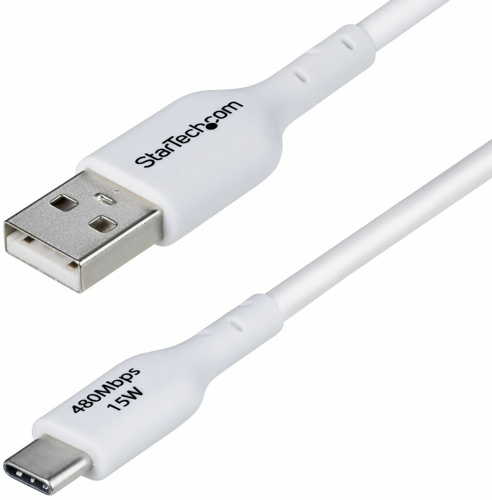 Καλώδιο USB A σε USB-C Startech USB2AC2MNCWHE Λευκό 2 m