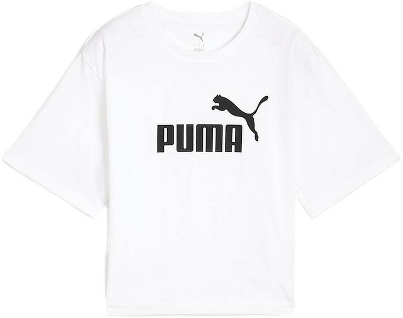 Γυναικεία Μπλούζα με Κοντό Μανίκι Puma ESS Cropped No. 1 Logo Relaxed Tee C/O 684972 02 Λευκό