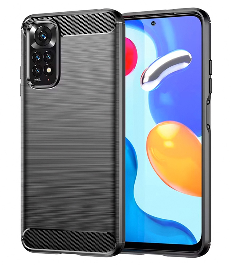 POWERTECH Θήκη Carbon MOB-2012 για Xiaomi Redmi Note 11/Note 11S, μαύρη