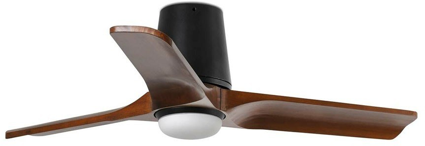 Ανεμιστήρας Οροφής Heywood TUB S 33837-1TW D90cm LED 10W 2700/ 4000/ 6000K 480lm Black-Natural Faro Barcelona Διάμετρος 90cm