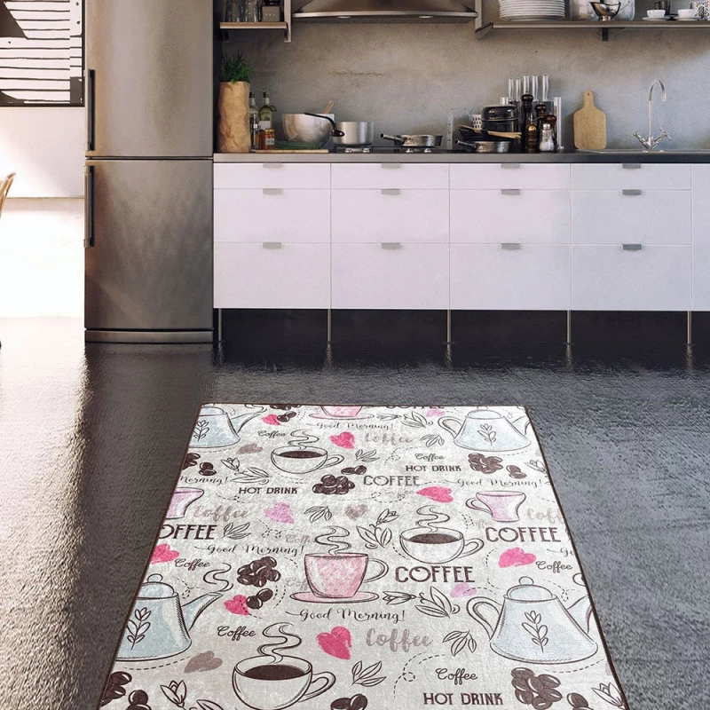 Χαλάκι Κουζίνας Hot Drinks 882CHL2105 Conceptum Hypnose 80X200cm Πολυέστερ