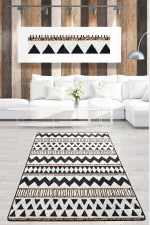 Χαλί Linie 882CHL2988 White-Black-Gold Conceptum Hypnose 80X140cm