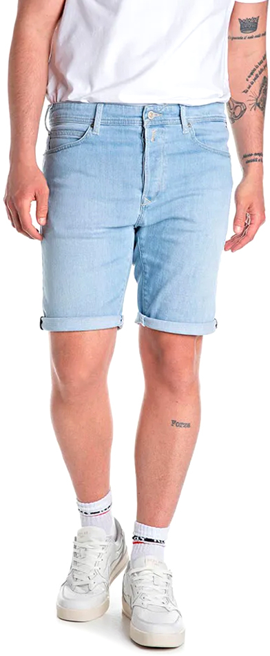 REPLAY DENIM TAPERED FIT BERMUDA MEN REPLAY ΜΠΛΕ (MA981Y.000.685868-010)