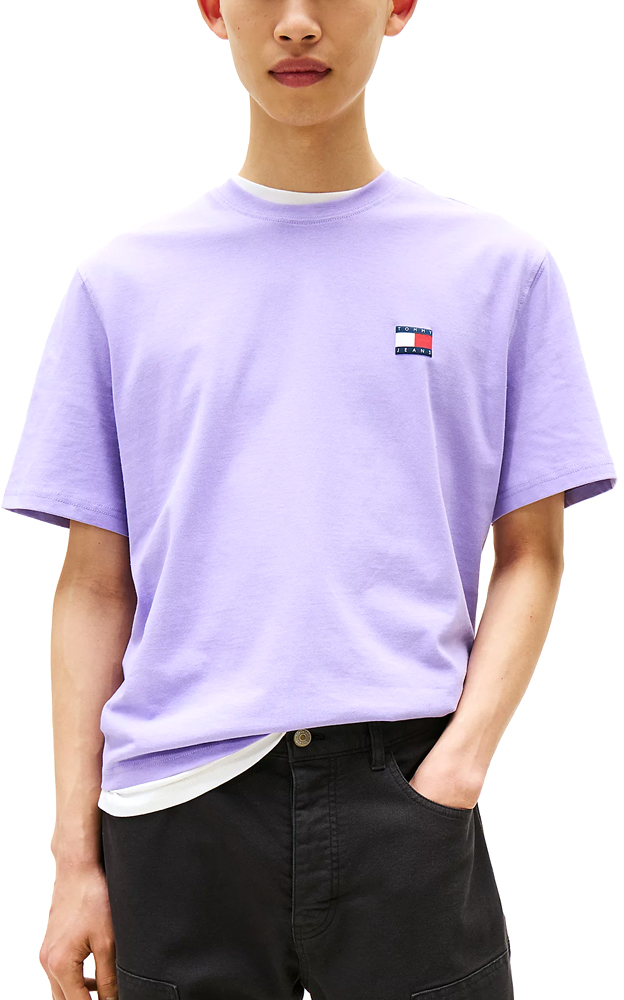 TOMMY HILFIGER TOMMY JEANS 90S FLAG REGULAR FIT T-SHIRT MEN ΜΠΛΕ- ΜΩΒ (DM0DM21785-W0E)