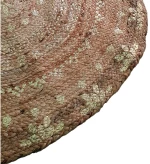 Χαλί 100% γιούτα στρογγυλό natural-gold 150cm Otto Almas 017.025