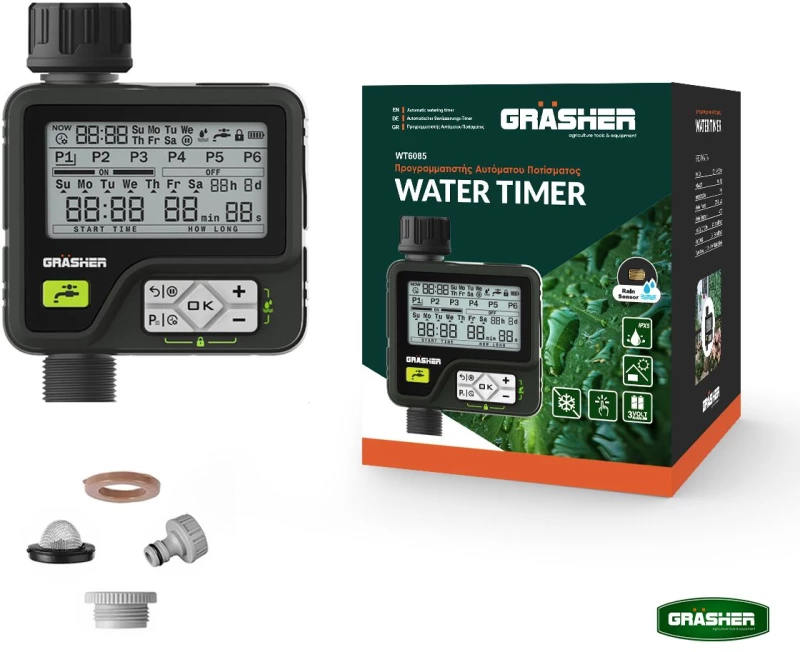 Grasher Προγραμματιστής Ποτίσματος Μπαταρίας 1 Εξόδου WT6085 / 104104