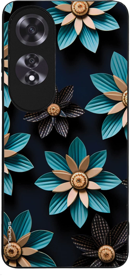 Θήκη Sonique 3D Flower Series για Oppo A60 Γαλάζιο