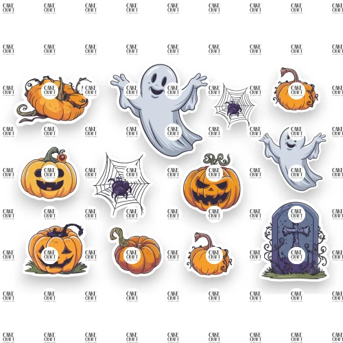 Βρώσιμα σχέδια Halloween v6 - 12τμχ