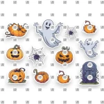 Βρώσιμα σχέδια Halloween v6 - 12τμχ