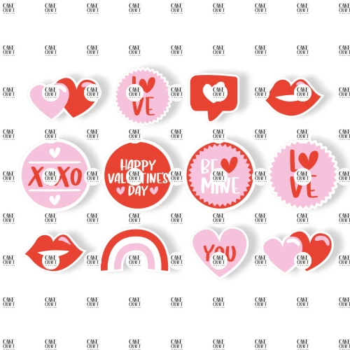 Βρώσιμα σχέδια Valentine Mix v2 - 15τμχ