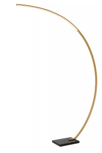 Φωτιστικό Επιδαπέδιο Lucide 44700-11-02 CURVE Χρυσό Χρώμα (Gold Coloured)|Μαύρο Ματ (Black Mat) 2700 K