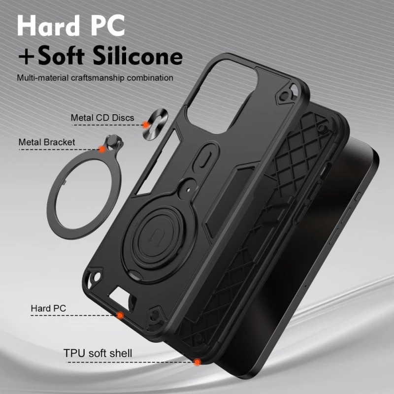 Θήκη με Περιστρεφόμενη Βάση για Xiaomi 14T Pro- Black OEM