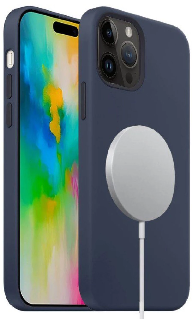 MagSafe Θήκη Σιλικόνης για iPhone 16 Pro Max- Navy Blue OEM