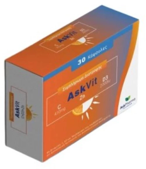 Askpharma Askvit Vitamine C & D3 & Ψευδάργυρος X 30 Caps