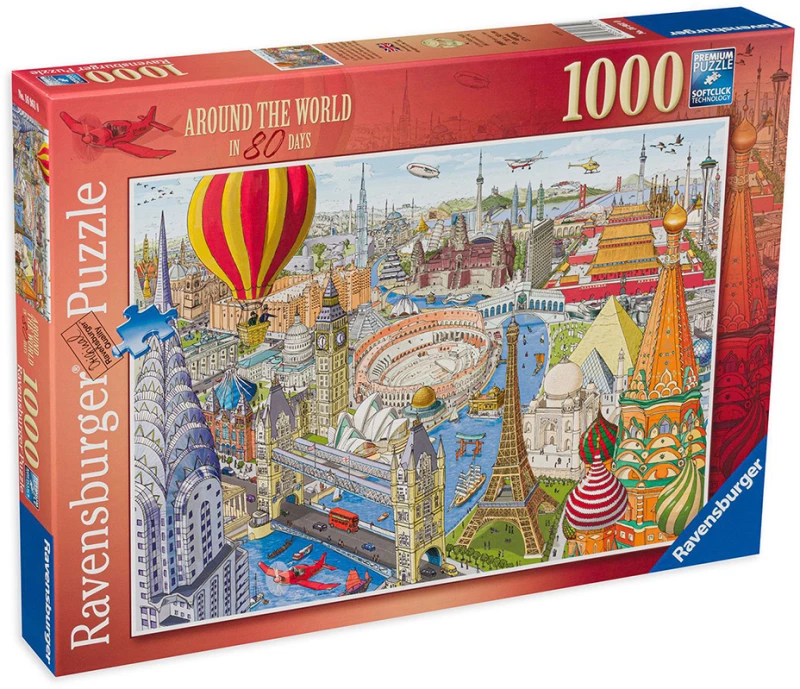 RAVENSBURGER ΠΑΖΛ 1000 τεμ. Ο ΓΥΡΟΣ ΤΟΥ ΚΟΣΜΟΥ ΣΕ 80 ΗΜΕΡΕΣ (#00169)
