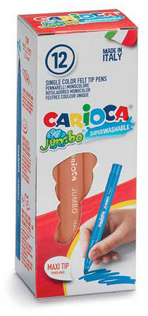 Μαρκαδόροι Carioca Jumbo Χονδροί σε Salmon Χρώμα 12τμχ 40130/85
