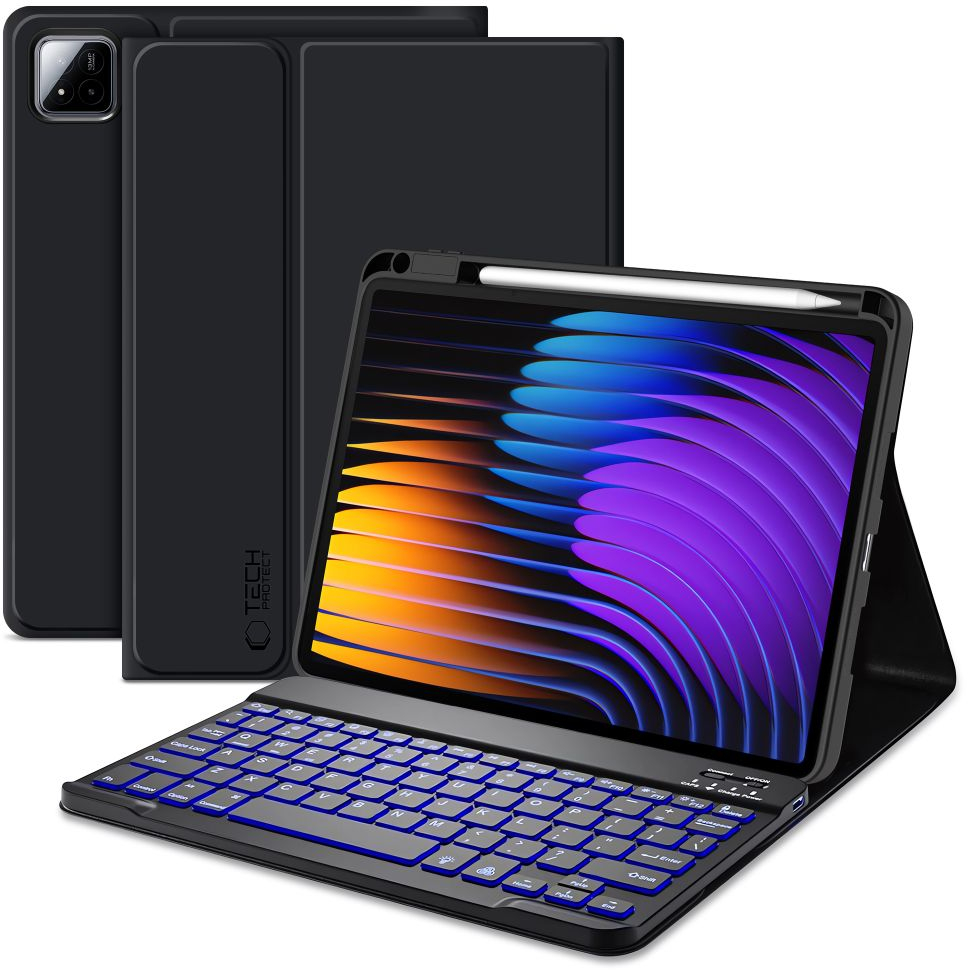 Tech-Protect SC PEN + Keyboard Θήκη Προστασίας με Πληκτρολόγιο για Xiaomi Pad 7 / 7 Pro - Μαύρο
