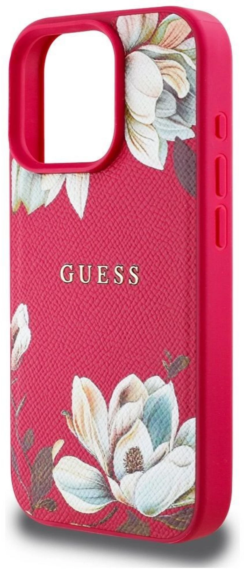 Guess Grained Printed Flower Pattern MagSafe case for iPhone 16 Pro Max Φούξια - (GUE004426-0)